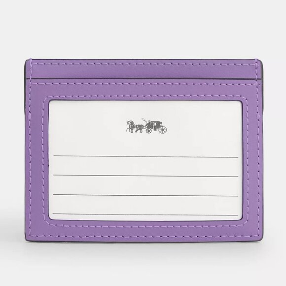 ❤️Coach Slim Id Card Case quilted quilted denim/Silver/Iris - Picture 2 of 7